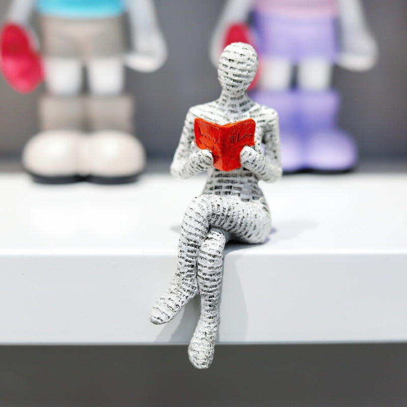 Home Furnishings Leisure Reading Girl Carving Design Resin Crafts Home Furnishings Living Room Bedroom Ornaments - V.I.P Digital Presence