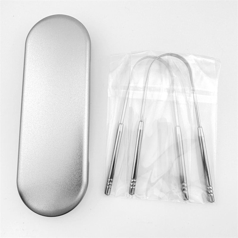 Stainless steel 304 tongue scraper, tongue coating cleaner, tongue scraper, tongue coating brush, oral care tool - V.I.P Digital Presence