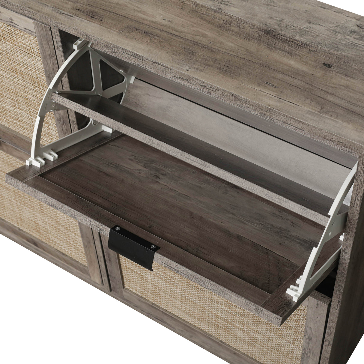 4 Door Shoe Rack, Freestanding Modern Shoe Storage Cabinet, for Entryway - V.I.P Digital Presence