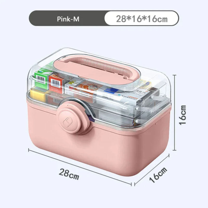 Large Capacity Family Medicine Organizer Box Portable First Aid Kit Medicine Storage Boxes Organizers Plastic Organizing Home - V.I.P Digital Presence
