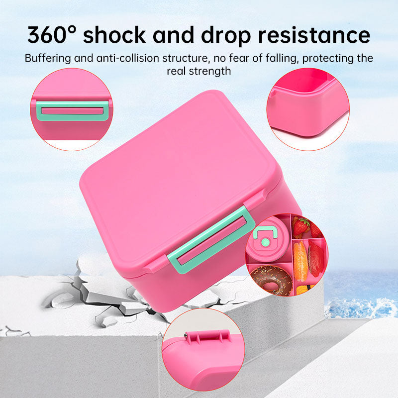 Kids' bento lunch bag: 1700ml containers with toppers, thermos, for school. - V.I.P Digital Presence
