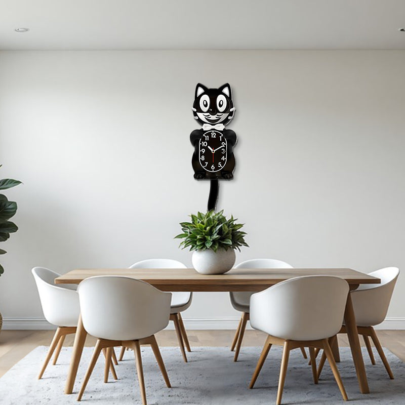 New Hot American Classic Kit Cat Clock: Swing Tail, Creative, Cute Gift, Retro Decor, Hanging Design. - V.I.P Digital Presence