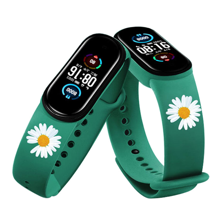 Silicone Bracelet For Xiaomi Mi Band 5 for miband 5 4 3 strap print Wrist Band for xiaomi miband 4 3 bracelet Accessories