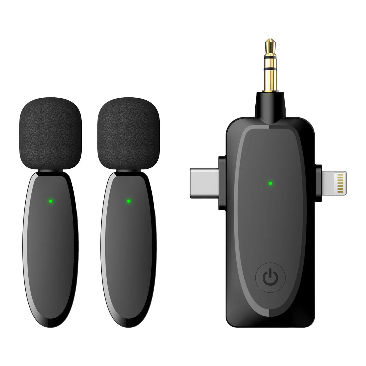 Wireless lavalier microphone 1-to-2 mobile live streaming lavalier microphone 3-in-1 high-definition noise cancelling sound quality - V.I.P Digital Presence