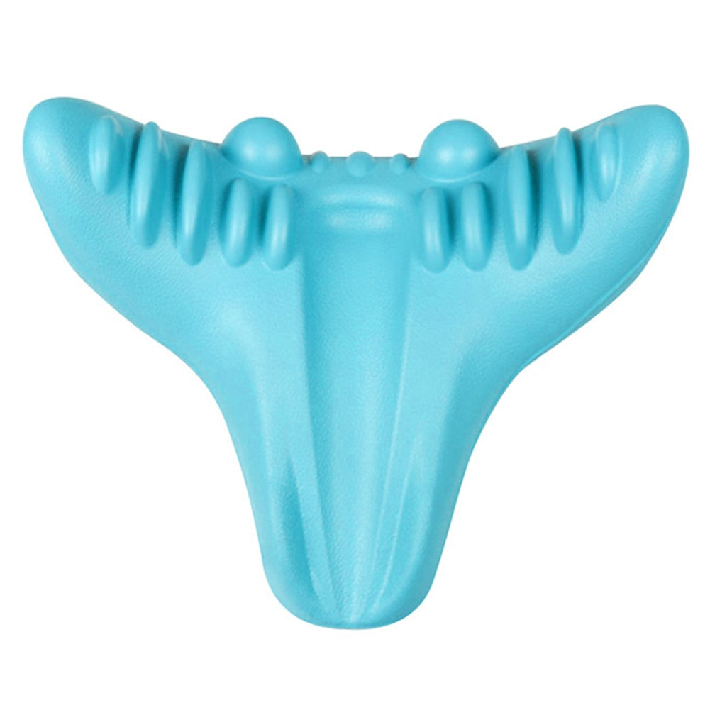 Masajeador de columna cervical, almohada de masaje, corrector de tracción, protector de cuello para aliviar el dolor de hombros y cuello, almohada de reparación rígida.