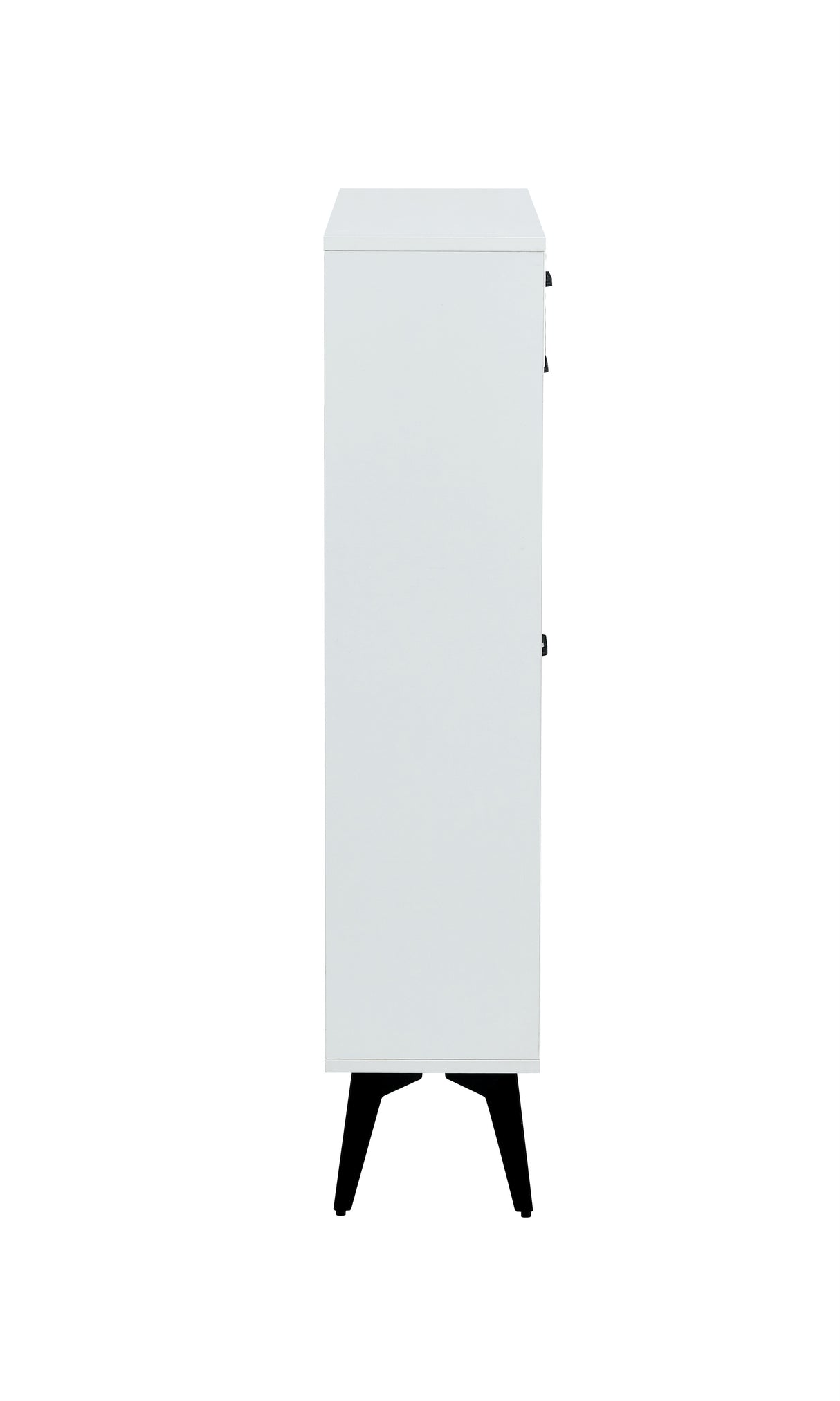 Shoe Cabinet , Shoe storage shelves, metal leg, White - V.I.P Digital Presence