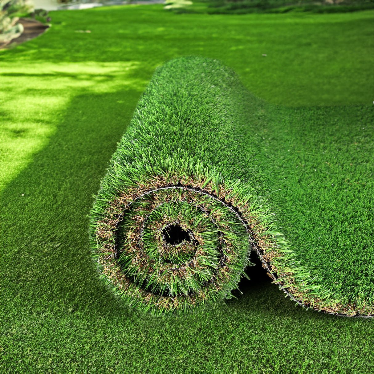 5FTX8FT outdoor artificial grass running blanket, thick and realistic fake grass roll with a pile height of 1.38 inches - V.I.P Digital Presence