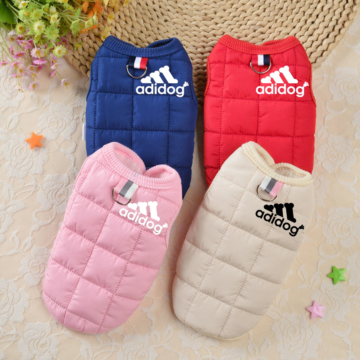 Pet clothing winter thickened dog clothes autumn and winter new cotton-padded jacket vest multi-color waterproof warm - V.I.P Digital Presence