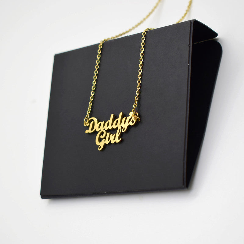 Daddy's Girl Necklace Parent's Daughter Family Member Collarbone Chain Father's Day Gift - V.I.P Digital Presence