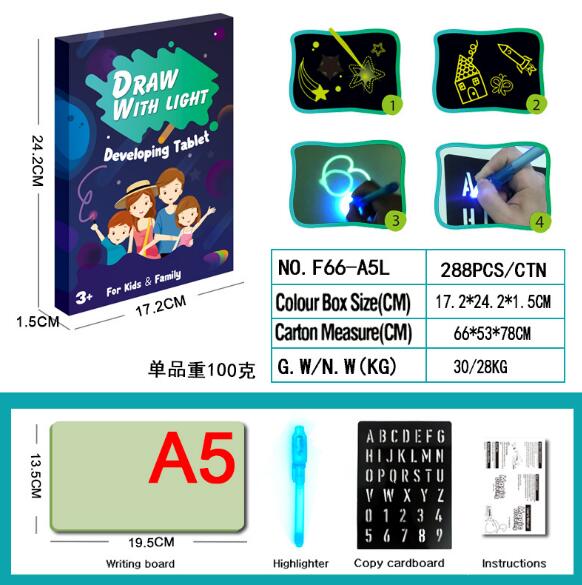 Draw With Light Fun Glowing Paint Glow Light Tablet Draw With Light Fun And Developing Toy - V.I.P Digital Presence