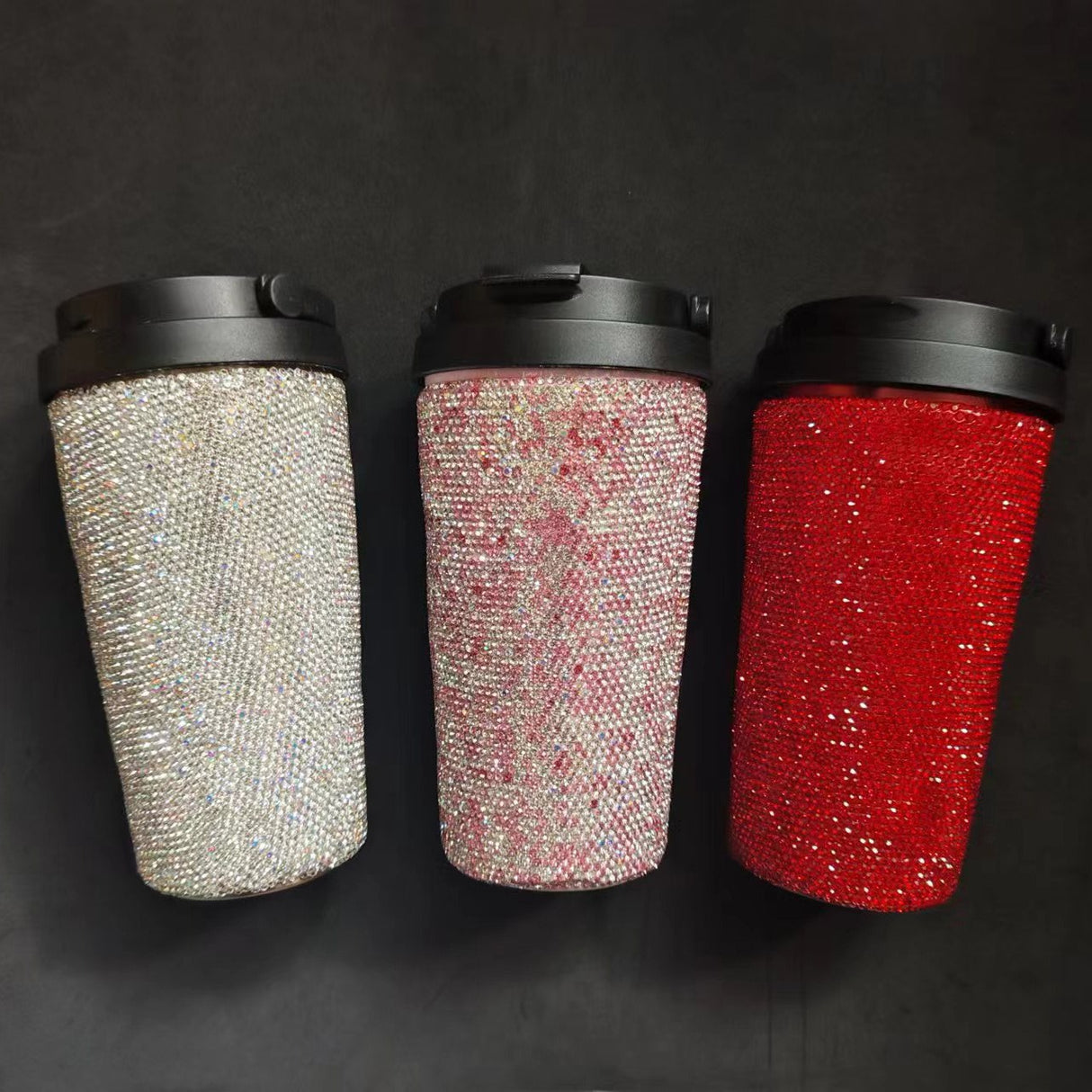 Diamond inlaid vacuum stainless steel coffee cup creative handle insulated cup vacuum portable car cup - V.I.P Digital Presence