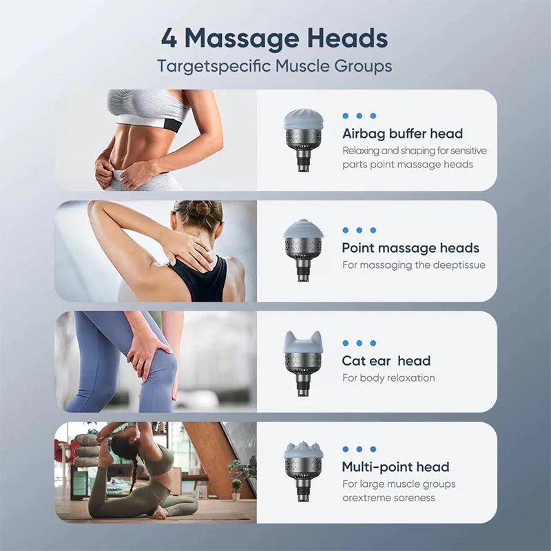 Smart Fascia Gun Massager Electric Booster Massage Gun for Body Massage Relaxation Cold Hot Compress Fitness Muscle Pain Relie - V.I.P Digital Presence