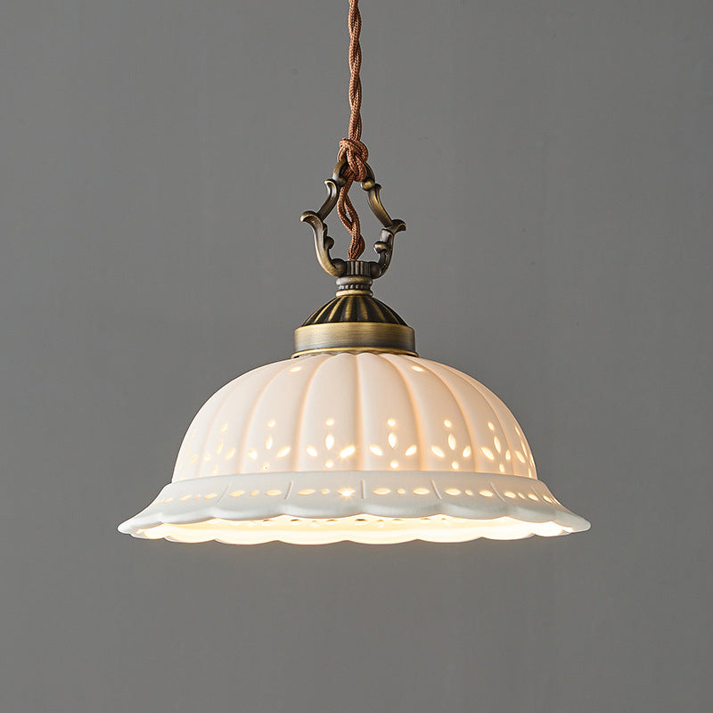 Copper Bedside Pendant Light Bedroom Modern Luxury French Retro Japanese American Artistic Aged Small Pendant Light - V.I.P Digital Presence