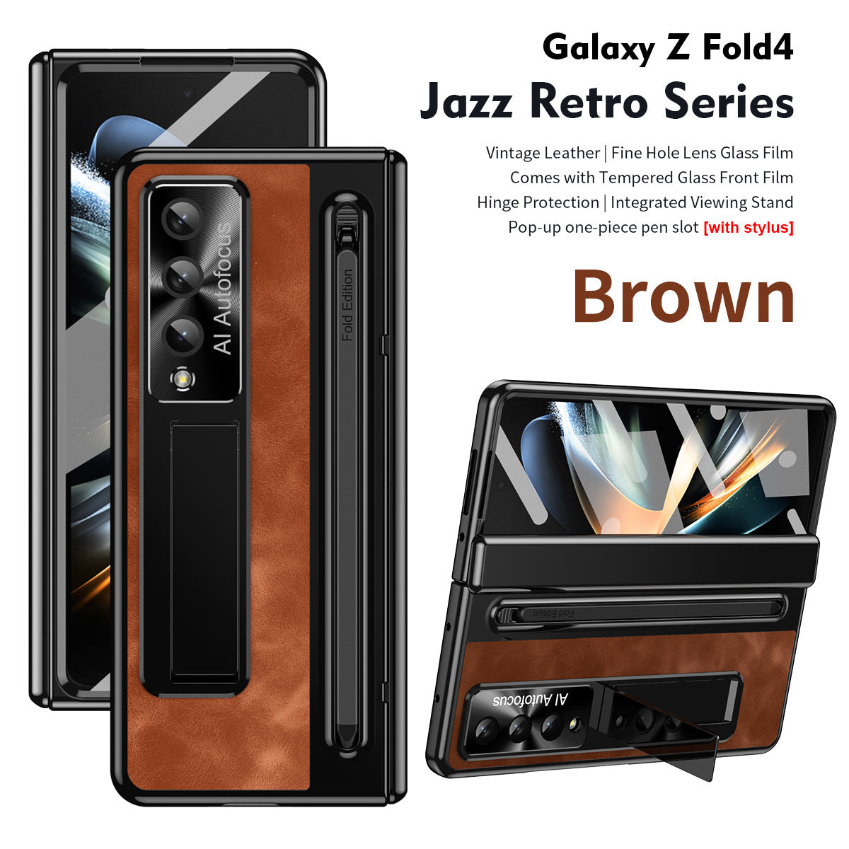 Suitable for Samsung zfold 5 phone case FOLD4 folding official pen slot case film integrated all inclusive anti fall protective case - V.I.P Digital Presence