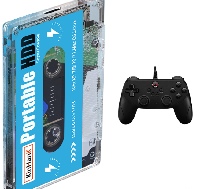 Kinhand 500G HDD Portable External Hard Drive Disk 55000 Retro Games For PSP/SEGA SATURN/Wii Gaming Card for Computer Laptop - V.I.P Digital Presence
