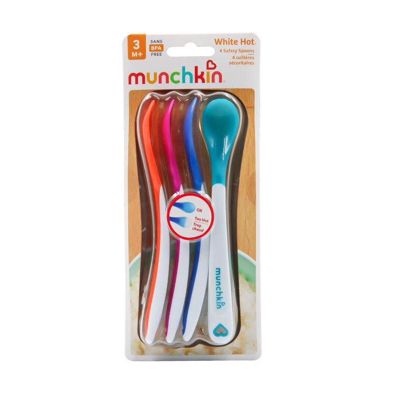 4 temperature sensitive and color changing spoons for babies, full of fun and healthy baby food supplements, soft headed spoons - V.I.P Digital Presence