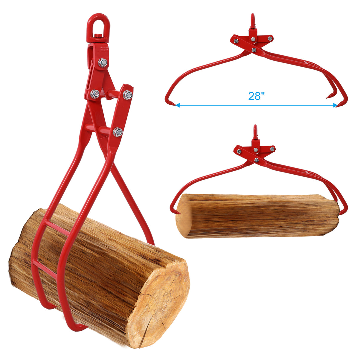 28in 3 Claw Log Grapple for Logging Tongs, Eagle Claws Design Log Lifting Tongs Log Grabs, Timber Lifting Tongs for Truck, ATV, - V.I.P Digital Presence