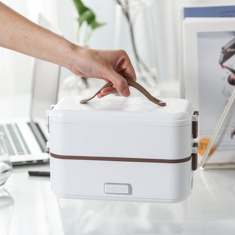 Electric lunch box stainless steel liner portable plug-in small insulation lunch box home heating lunch box steaming rice artifa - V.I.P Digital Presence