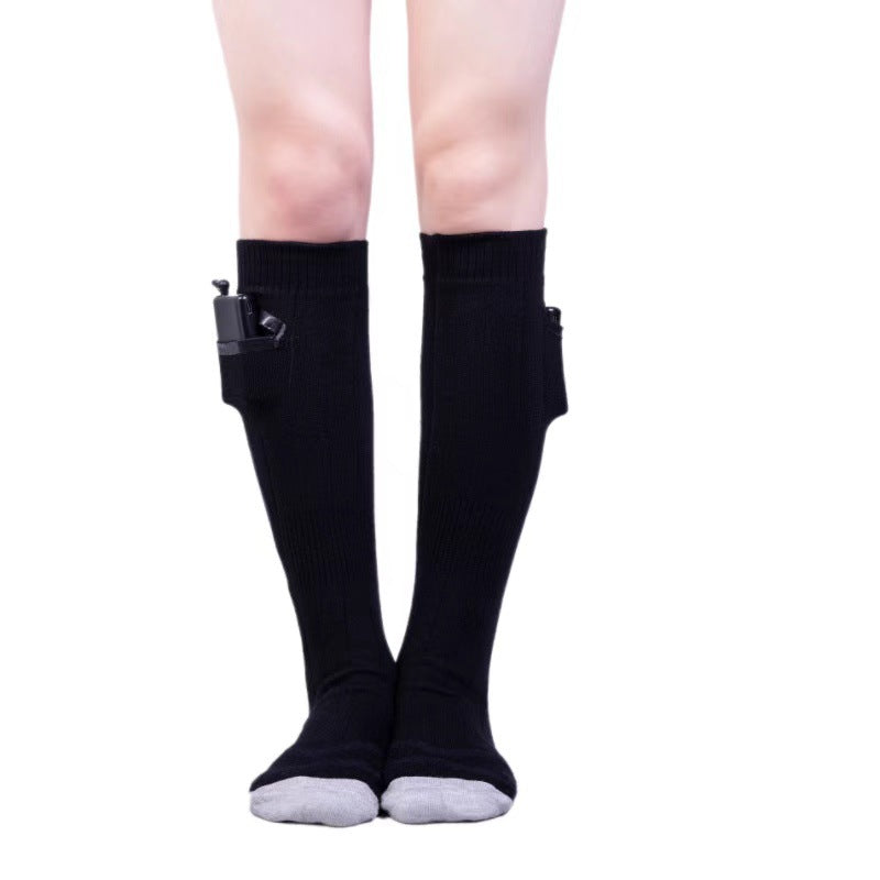 Hot socks for winter warmth, electric socks with USB charging, long tube, cold resistant socks for men and women, warm feet for winter heating - V.I.P Digital Presence