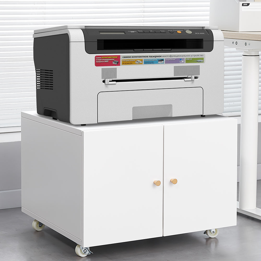 Office furniture Copier Cabinet white mobile pedestal file Printer Stand - V.I.P Digital Presence