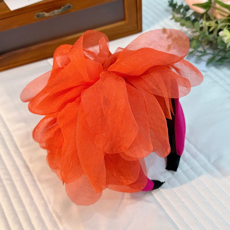 Fashion fabric oversized colorful flower fashion headband - V.I.P Digital Presence