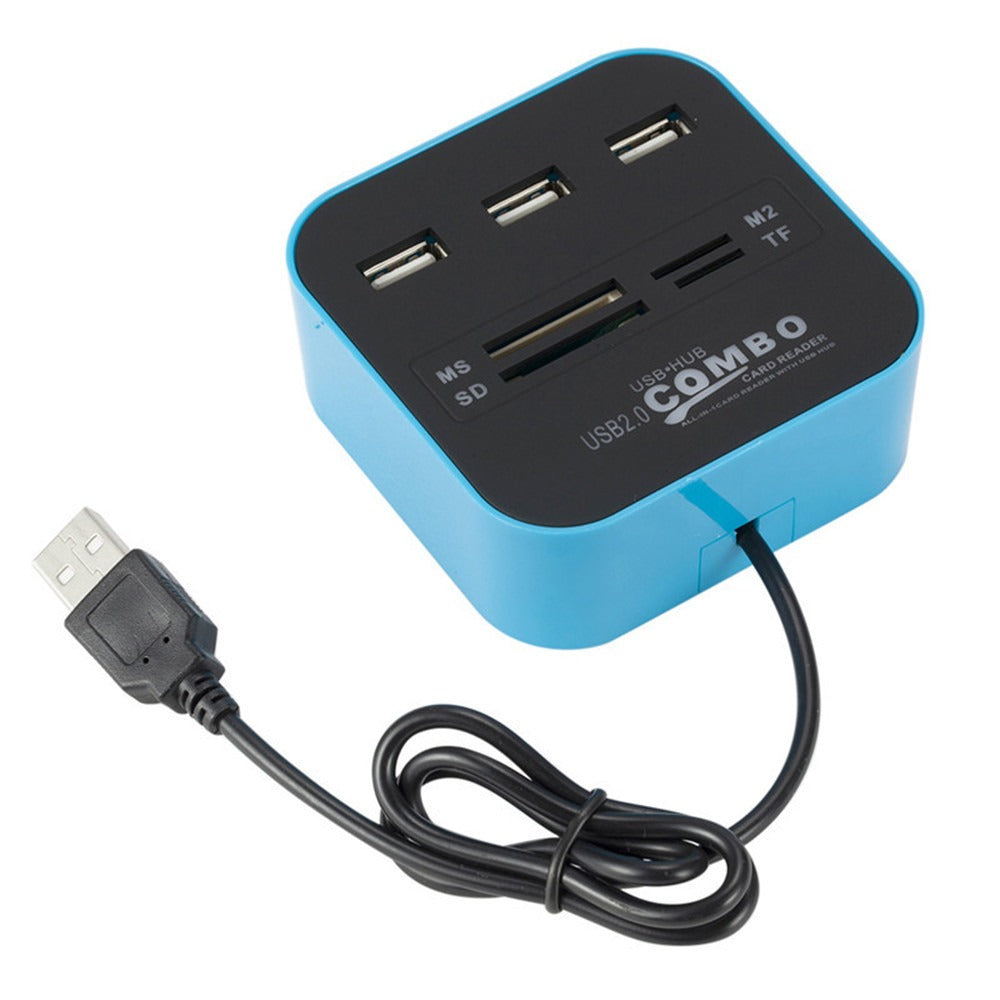 USB HUB Combo All In One USB 2.0 Micro SD High Speed Card Reader 3 Ports Adapter Connector For Tablet PC Computer Laptop - V.I.P Digital Presence