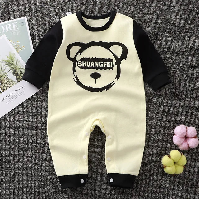 2024 Spring Autumn 0-2 Years Old Baby Romper Baby Jumpsuit Boys Girls Long-sleeved Trousers Newborn Romper Climbing Clothes - V.I.P Digital Presence