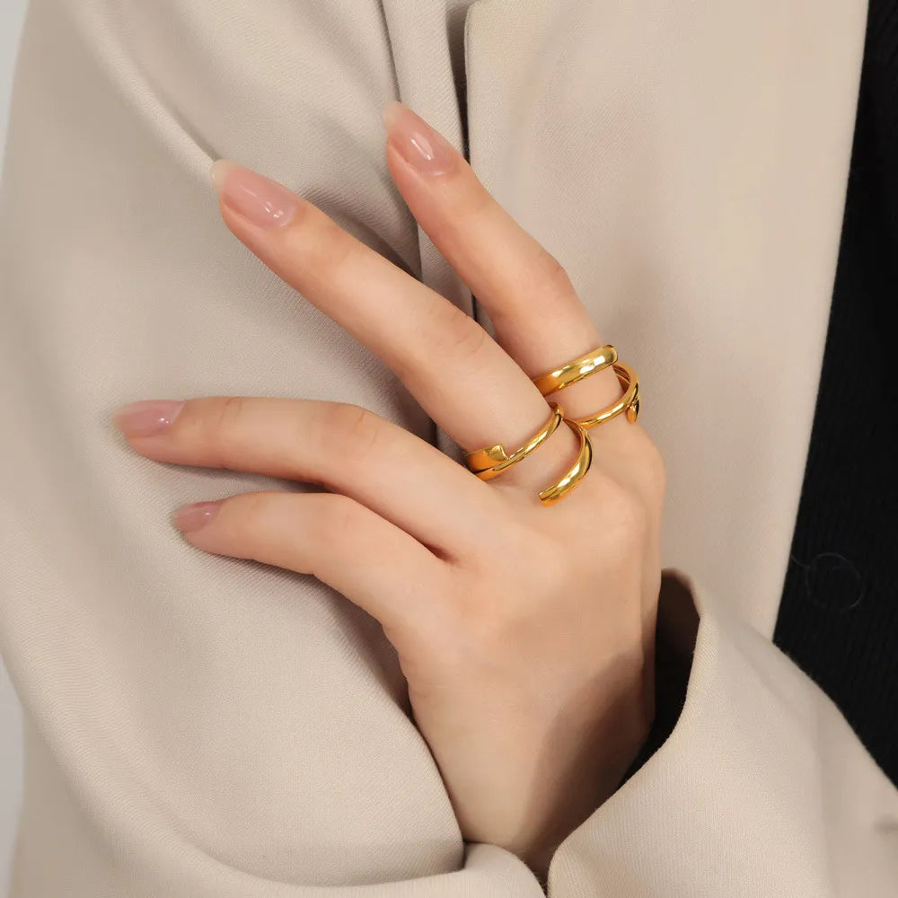 Titanium Steel Layered Wrap Ring - V.I.P Digital Presence