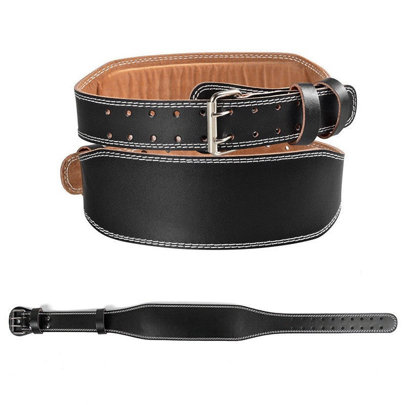 Belt protection fitness men's and women's deep squat hard pull weightlifting belt PU leather - V.I.P Digital Presence