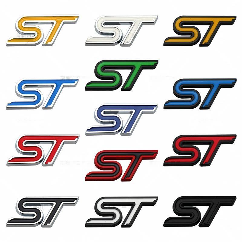 3D metal car stickers, ST badges, badges, decals, Ford Focus 2, 3, Mondeo, FI.C. Kuga, Mk1, Mk2, Mk3, Mk7 front grille decoratio - V.I.P Digital Presence