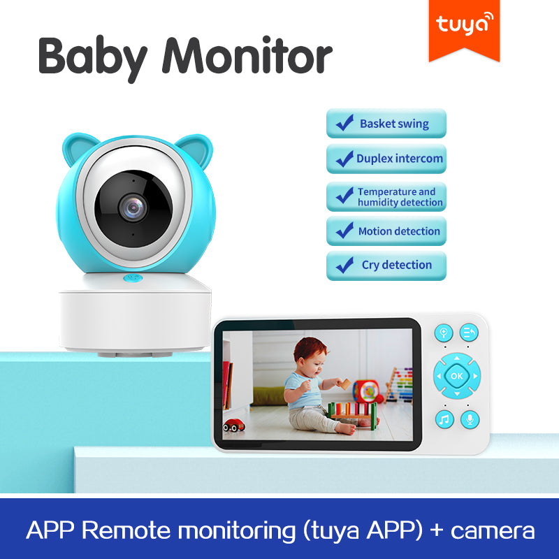 Baby Monitor with Doodle Smartphone Dual Use 5-inch Temperature Detection for Kids and Babies - V.I.P Digital Presence
