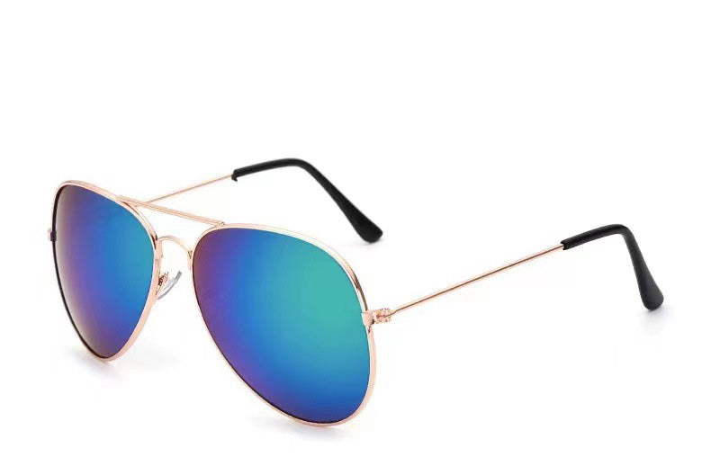 Gafas de sol coloridas Toad Glasses Pilot Hombres y Mujeres Modelos 3025 Gafas de sol reflectantes con película de color