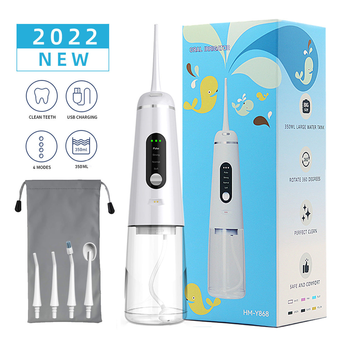 350ml Magnetic Suction Charging 4-Head Tooth Washing Machine Household Water Spray Tooth Portable Cleaning Tooth Cleaning Machine - V.I.P Digital Presence