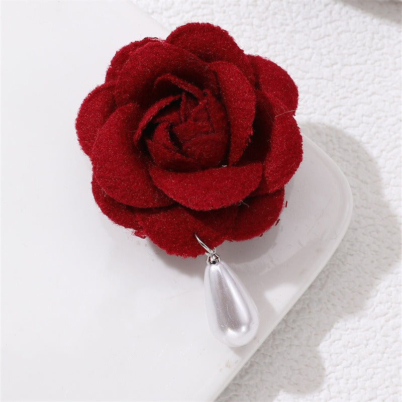 Flower pearl brooch female fashion camellia wedding dress decoration female jewelry - V.I.P Digital Presence