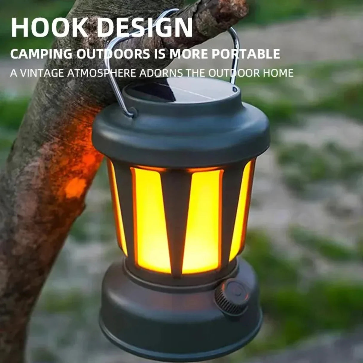 Outdoor solar rechargeable camping light, multifunctional LED strong light charging camping atmosphere tent light - V.I.P Digital Presence