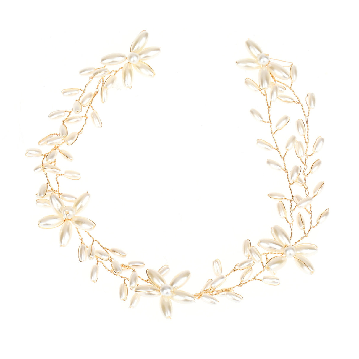 Handmade pearl twisted bead headwear wedding dress bride's hair accessories - V.I.P Digital Presence