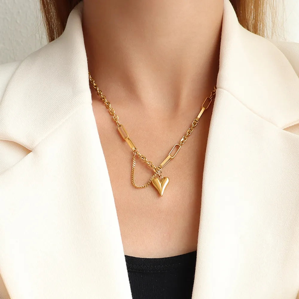 Titanium Steel Heart Pendant Necklace - V.I.P Digital Presence