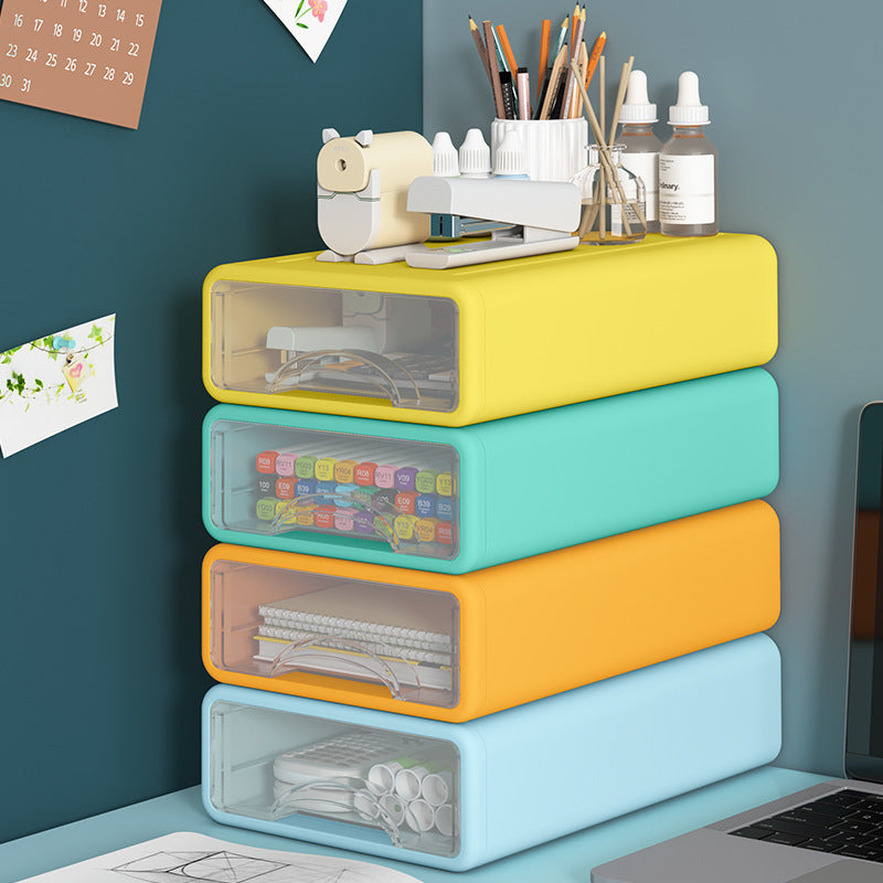 Office home desktop cosmetics stationery transparent storage box drawer type sundries storage box - V.I.P Digital Presence