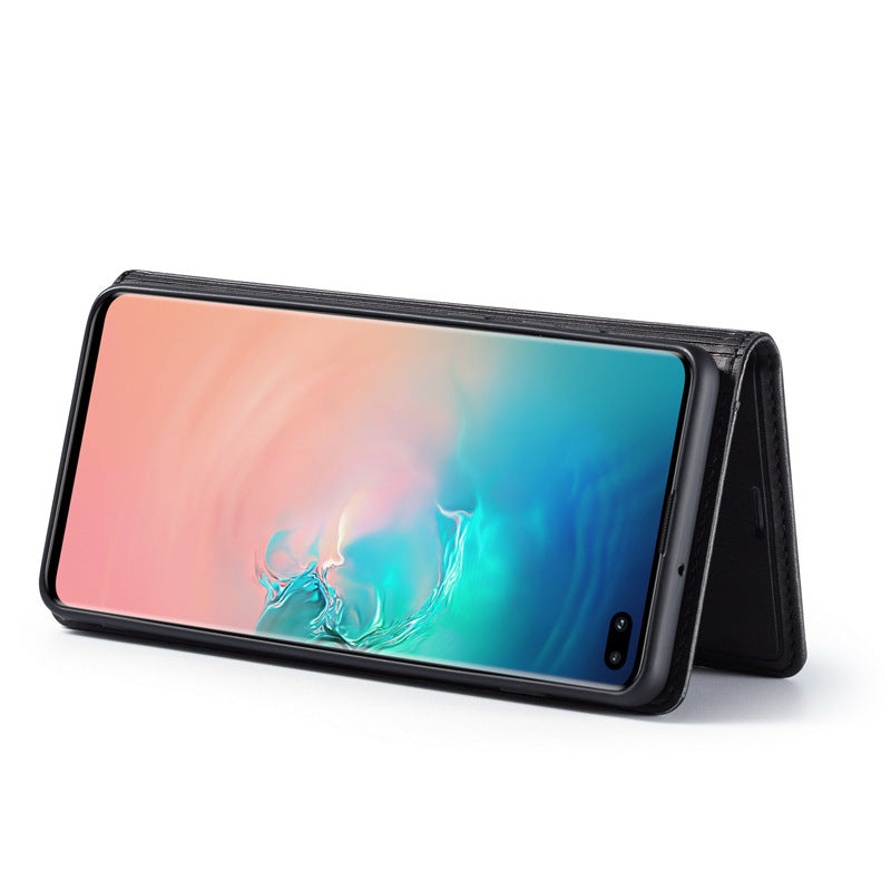Funda para teléfono con tapa simple y diseño de piel de becerro para Apple iPhone 13, con tarjetero externo y soporte para negocios