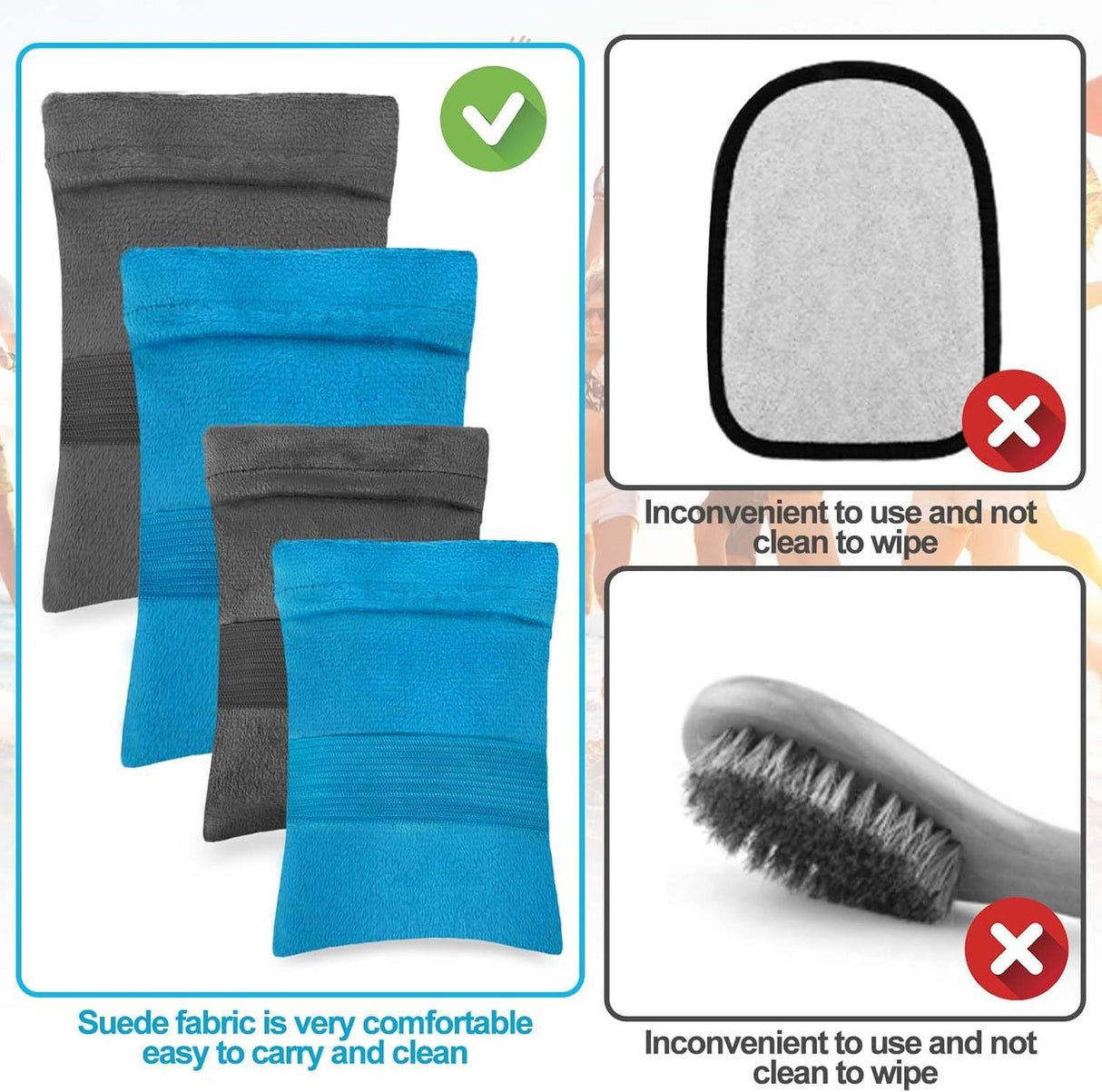 Palksky Sand Cleaning Gloves Beach Sand Cleaning Bag Easily remove the sand stuck to your baby's body when playing in the sand - V.I.P Digital Presence