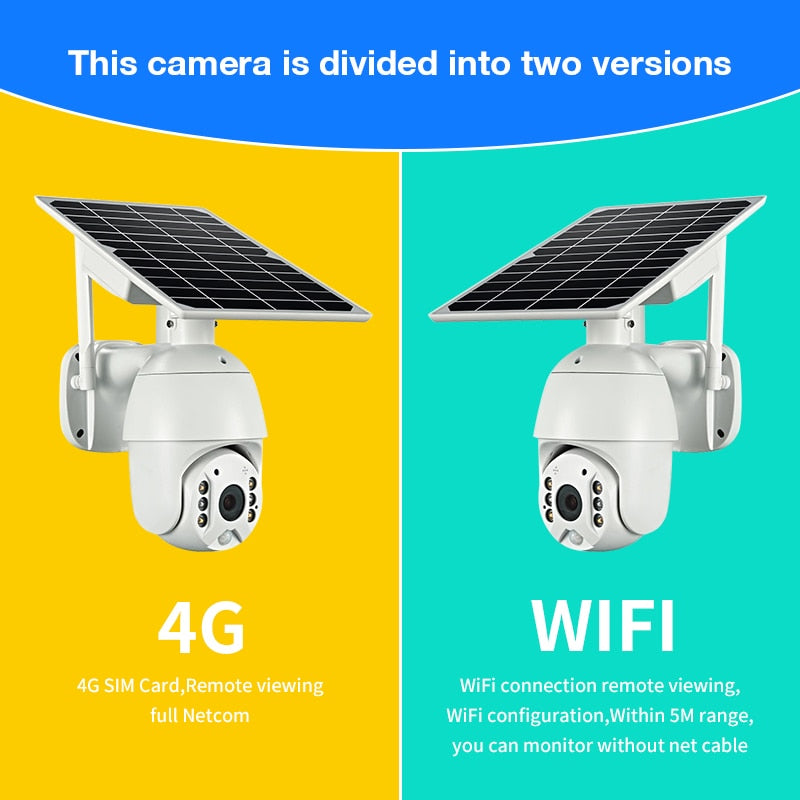 Brand 4G SIM Card WIFI Solar Battery PTZ Camera 1080P Outdoor Waterproof PIR Alarm Motion Detection P2P CCTV Camera - V.I.P Digital Presence