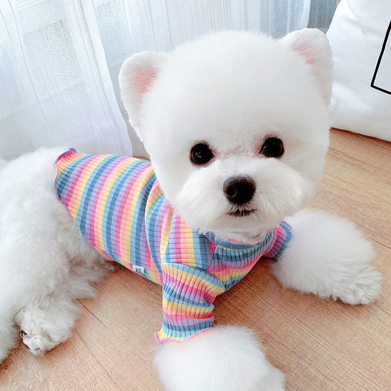 Rainbow Undercoat Dog Clothes Pet Clothes Cat Bears VIP Pomeranian Schnauzer Small Dog Clothes - V.I.P Digital Presence