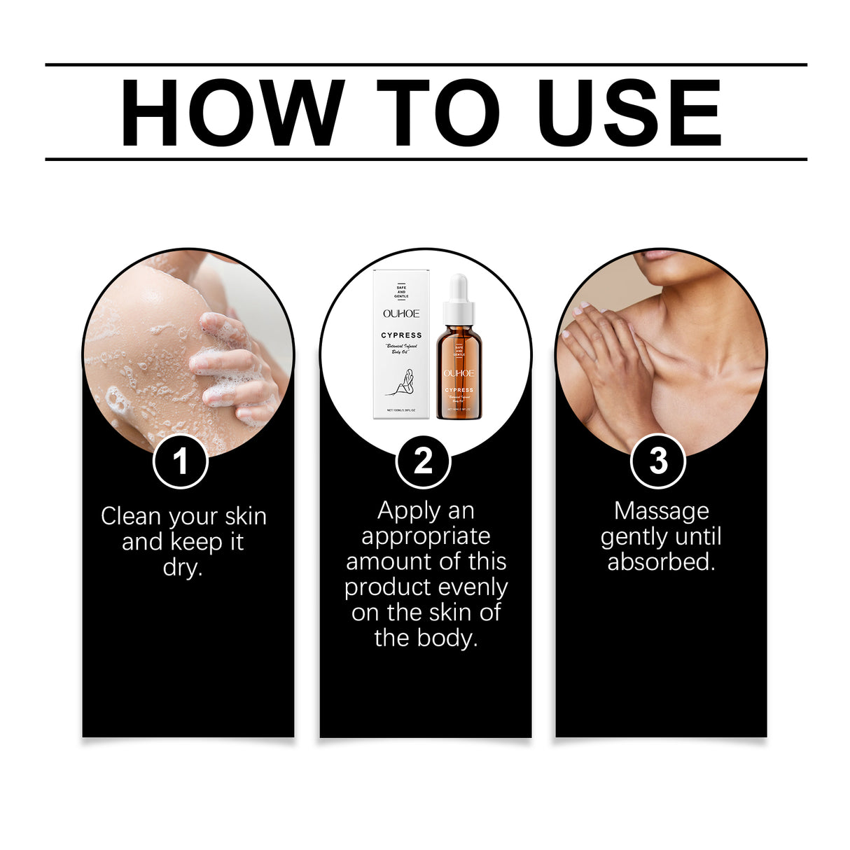 Cypress Body Oil,Daily Gently Moisturizes Whole Body Skin With Cypress Plant Body Care Massage Essential Oil