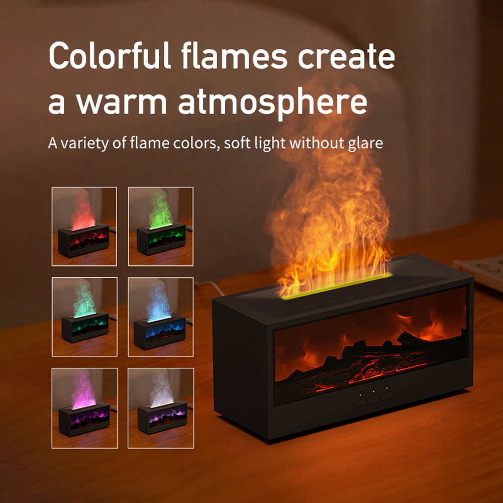 3D simulation fireplace flame aromatherapy machine big spray home desktop simulation charcoal fireplace humidifier - V.I.P Digital Presence