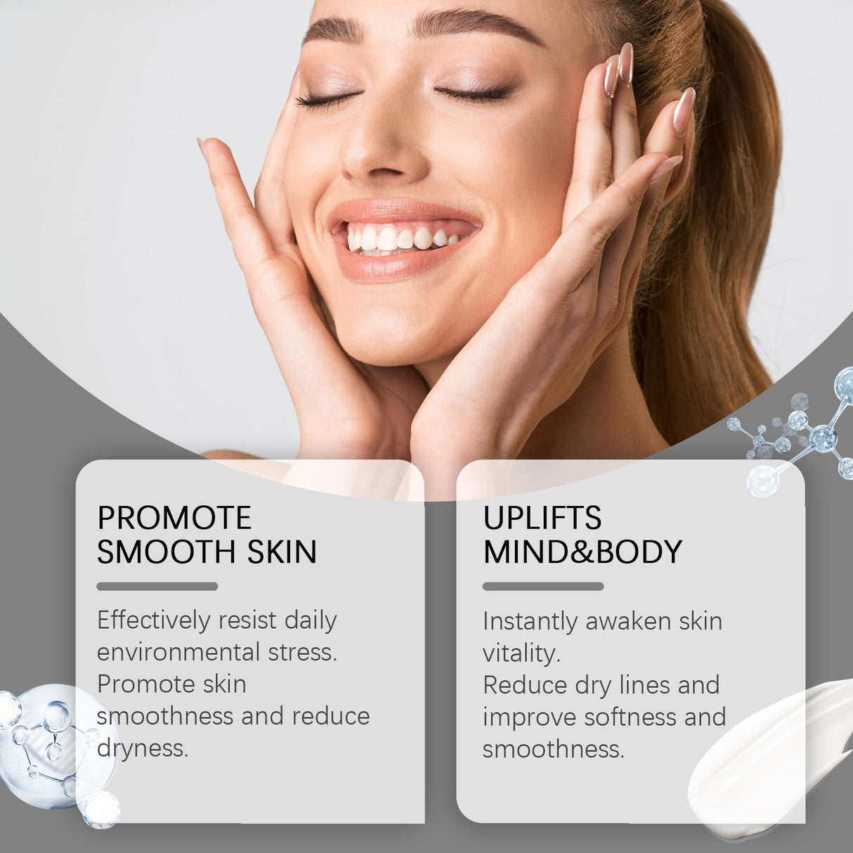 Crema hidratante facial Pure Facial Skin nutre, restaura, hidrata y da brillo. Crema de cuidado diario.
