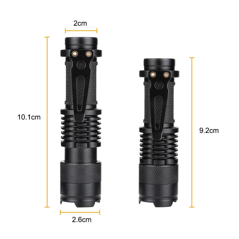 Zoomable LED UV Flashlight SK68 Violet Light 1200LM Adjustable Focus 3 Modes Lamp Used By AA Or 14500 Battery(365nm) - V.I.P Digital Presence