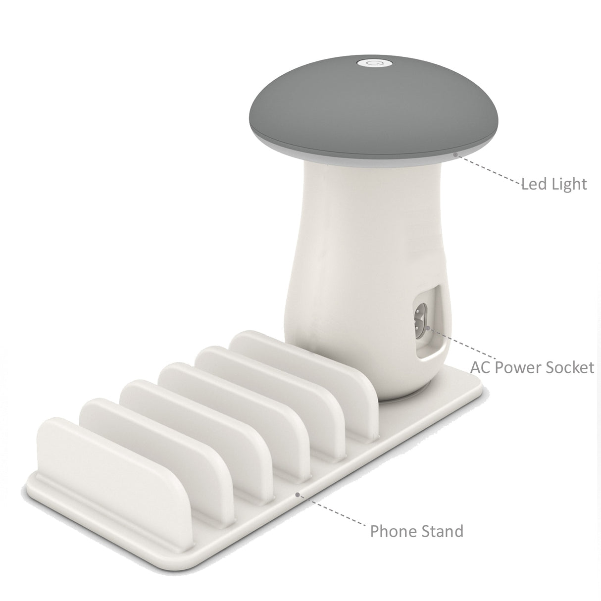 Multi Port Quick charger 3.0 Mushroom Lamp QC3.0 Charge for smart phone Led Lamp USB Charging Station Dock - V.I.P Digital Presence