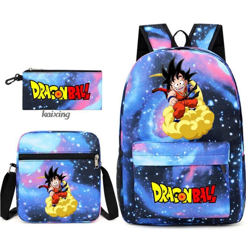 Youth Dragon Ball Backpack Student Shoulder Bag Travel Bag 3-Piece Set - V.I.P Digital Presence