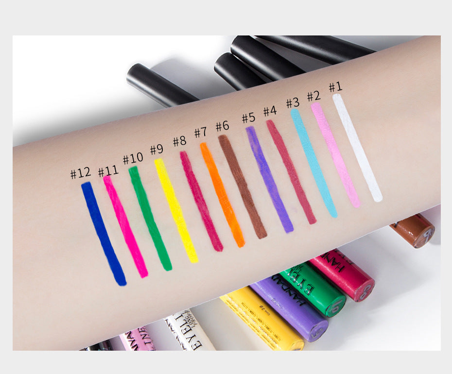 HANDAIYAN FDA Approved Color Matte Eyeliner Liquid Imitation Water 12-Pack - V.I.P Digital Presence