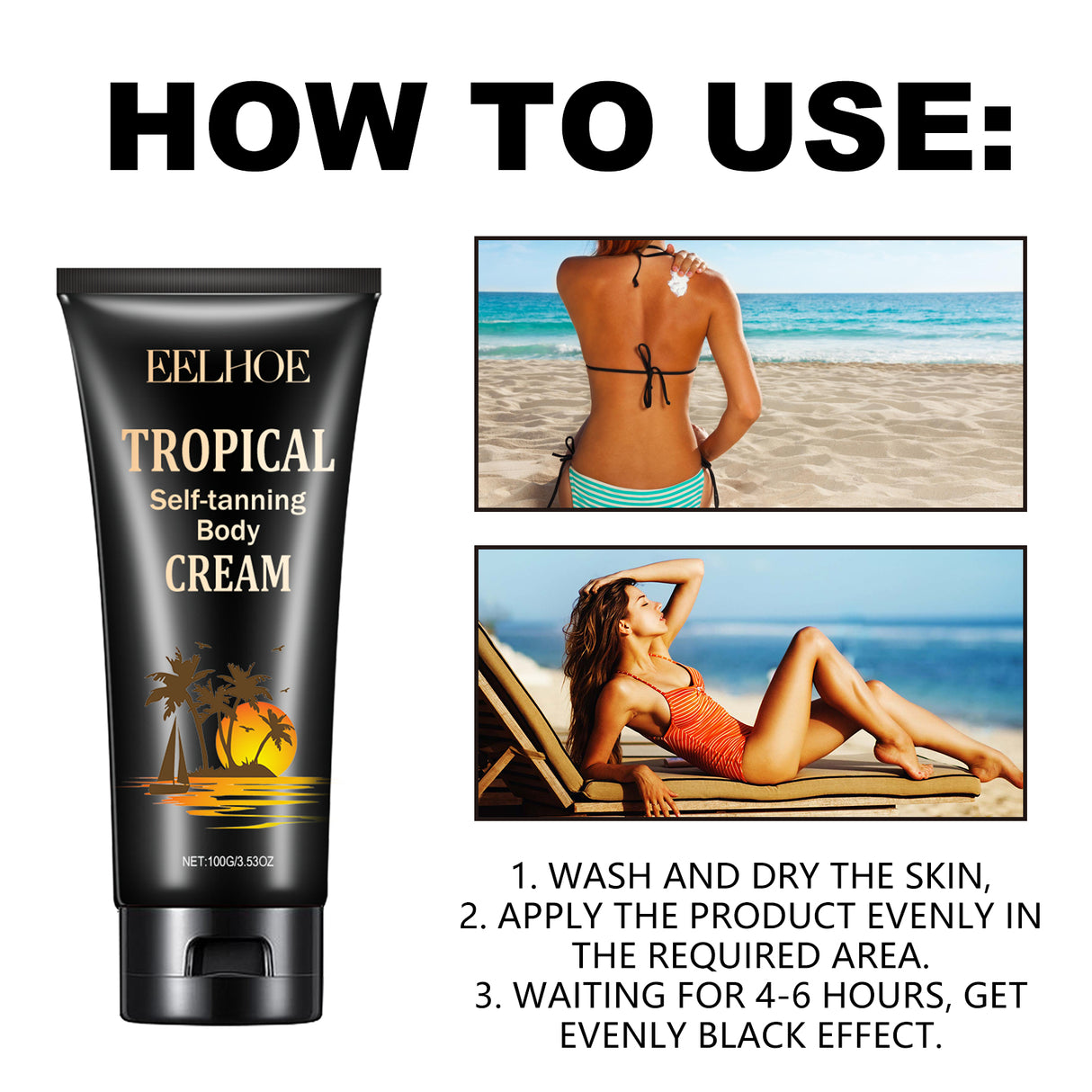 Tropical Self-Tanning Body Cream, Natural Wheatskin Moisturizing And Moisturizing Cream For Tanning And Tanning - V.I.P Digital Presence